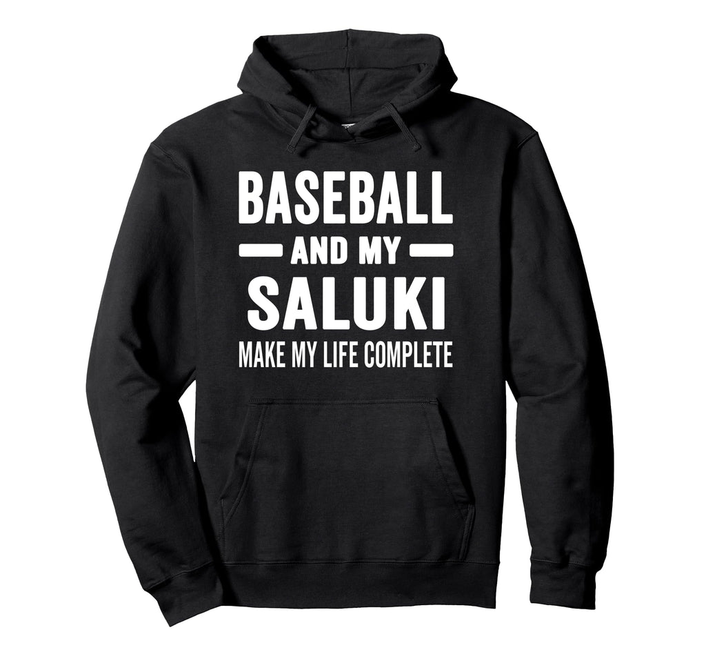 Baseball And My Saluki Mama Dog Hoodie - Casual Everyday Wear Men Women - T-Shirt, Sweatshirt, Hoodie