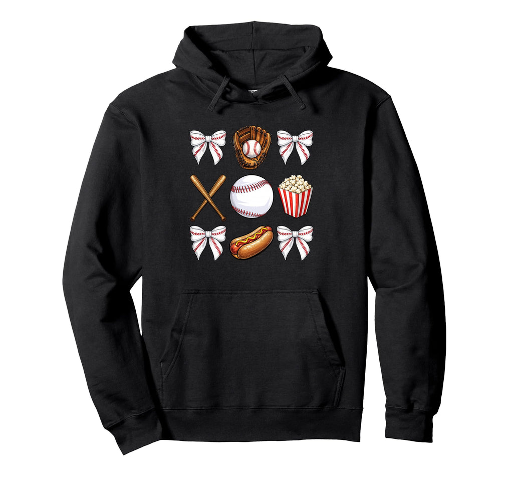 Baseball Mom Coquette Mothers Day Hoodie - Unique Graphic Men Women - T-Shirt, Sweatshirt, Hoodie