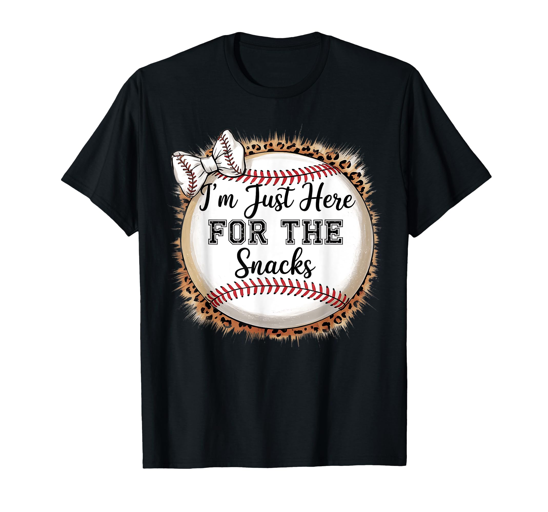 Im Just Here Snacks Baseball T-Shirt - Fun Novelty Design for Adults - T-Shirt, Sweatshirt, Hoodie