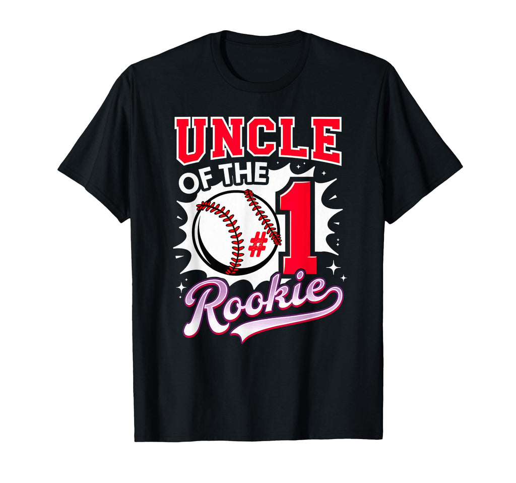 Uncle Rookie 1St Birthday Baseball T-Shirt - Custom Art Print for Adults - T-Shirt, Sweatshirt, Hoodie