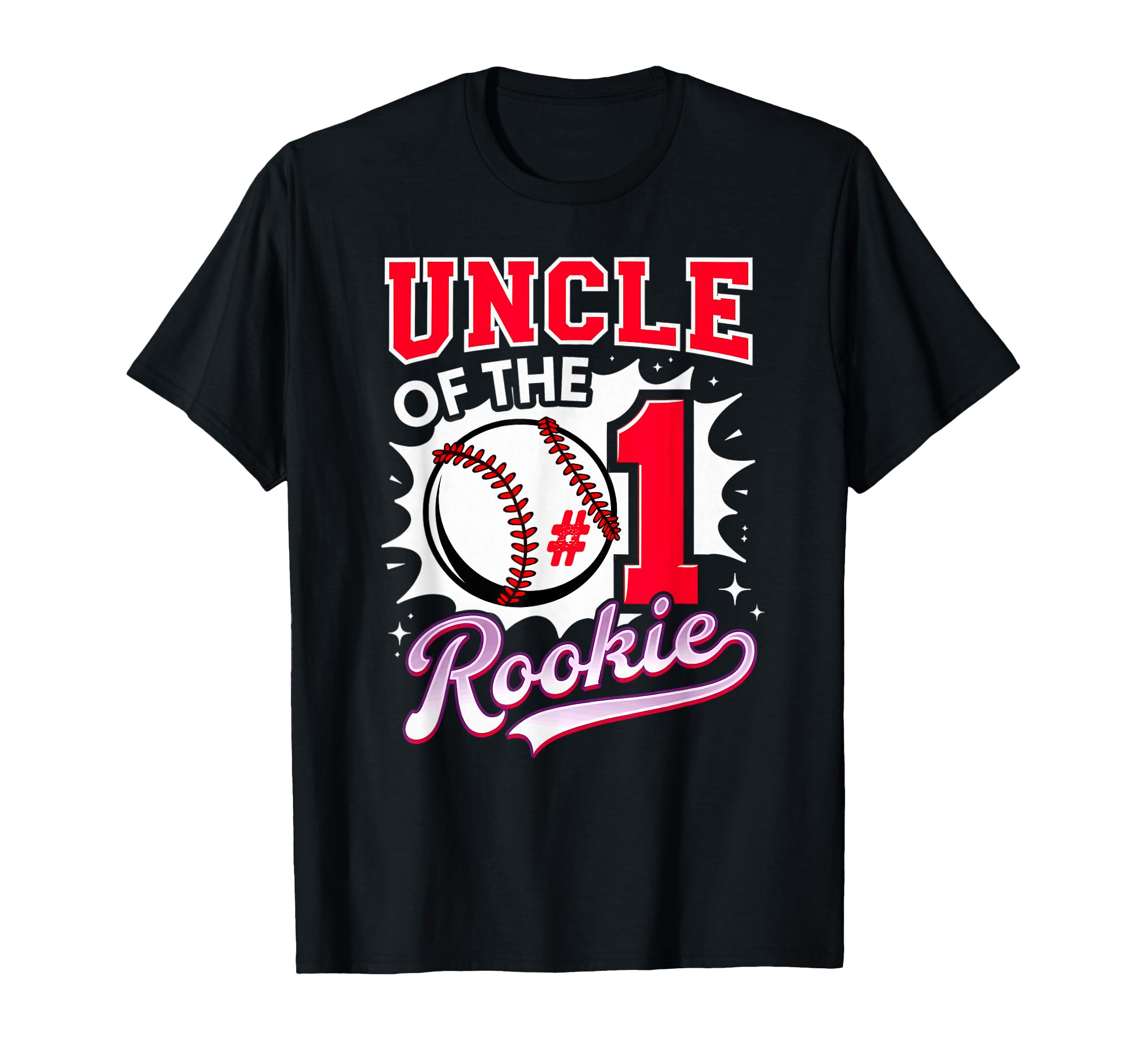 Uncle Rookie 1St Birthday Baseball T-Shirt - Custom Art Print for Adults - T-Shirt, Sweatshirt, Hoodie