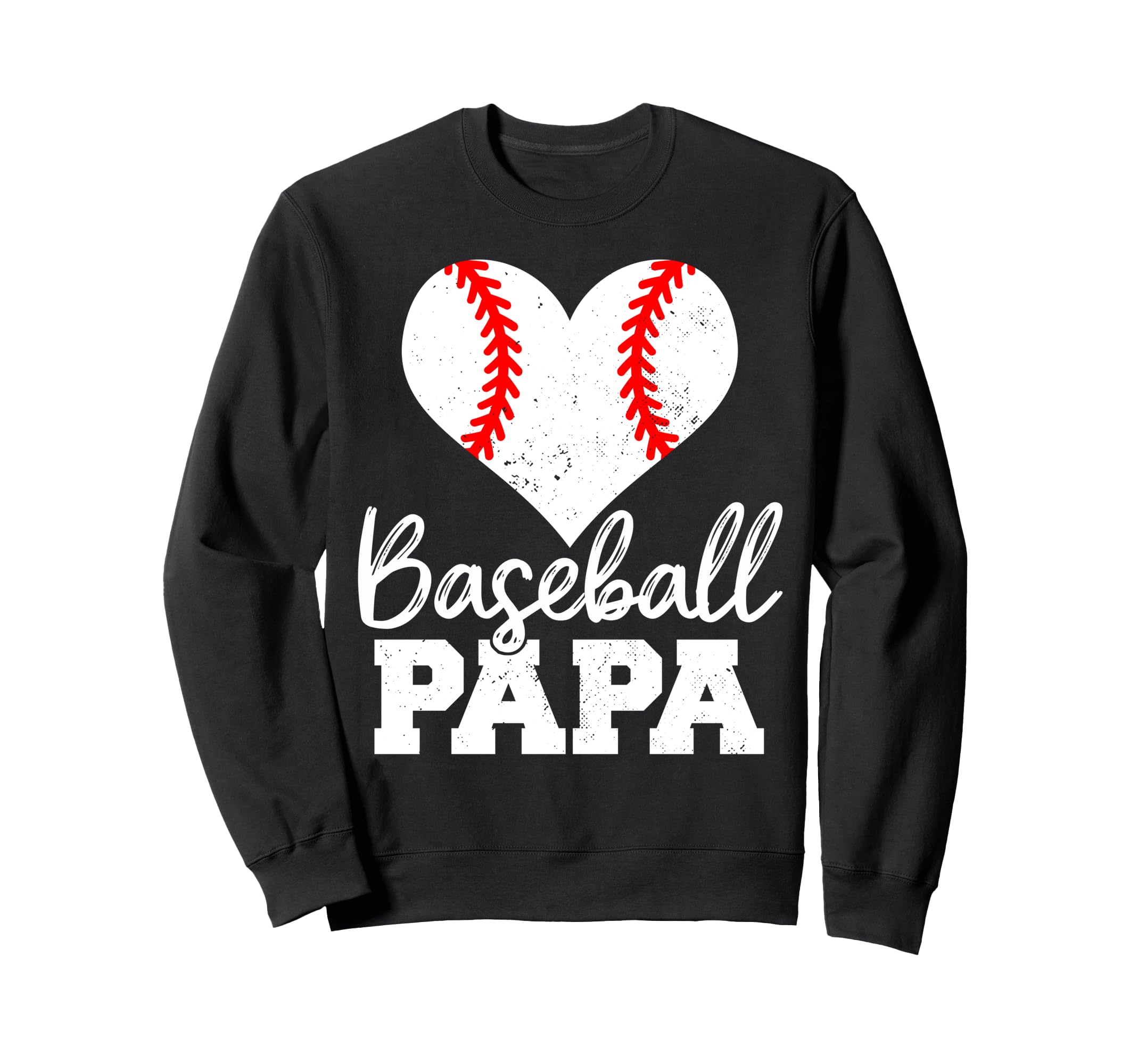 Baseball Papa Heart Funny Baseball Sweatshirt - Novelty Apparel for Adults - T-Shirt, Sweatshirt, Hoodie