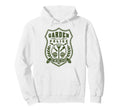 Garden Police Badge Gardener Distressed Hoodie - Unique Graphic Unisex - T-Shirt, Sweatshirt, Hoodie