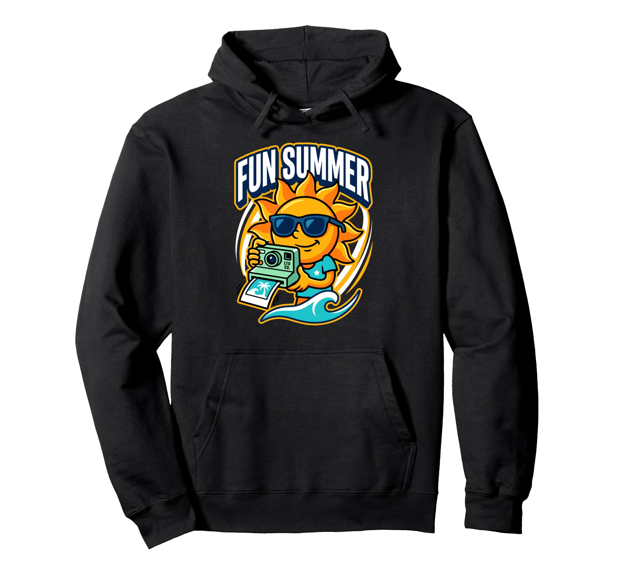 Fun Summer Sun Beach Vacation Camera Hoodie - Novelty Apparel Unisex - T-Shirt, Sweatshirt, Hoodie