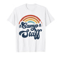 Summer Camp Counselor Staff Groovy Rainbow T-Shirt - Trendy Graphic Unisex - T-Shirt, Sweatshirt, Hoodie