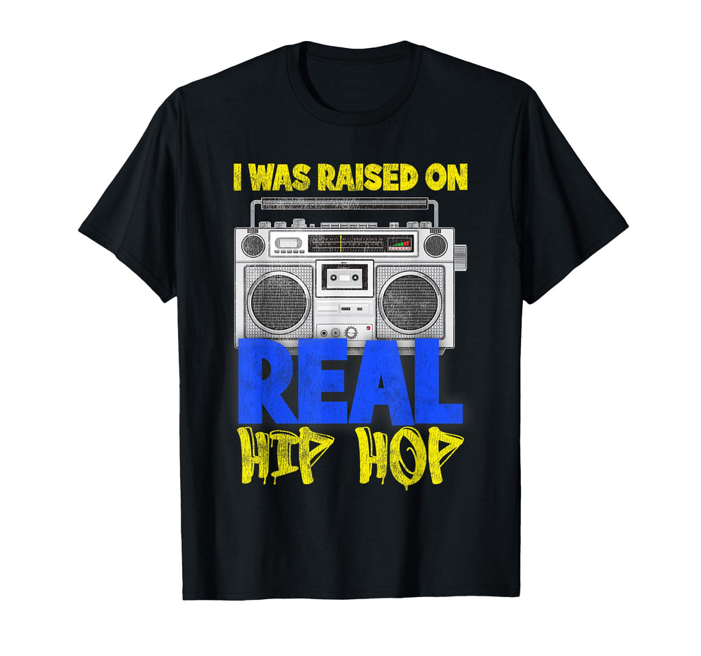 Raised Real Hip Hop Graffiti Boombox T-Shirt - Novelty Apparel Men Women - T-Shirt, Sweatshirt, Hoodie