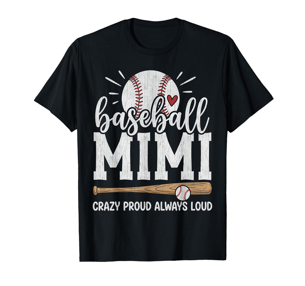 Baseball Mimi Baseball Player Grandma T-Shirt - Graphic Print Unisex - T-Shirt, Sweatshirt, Hoodie