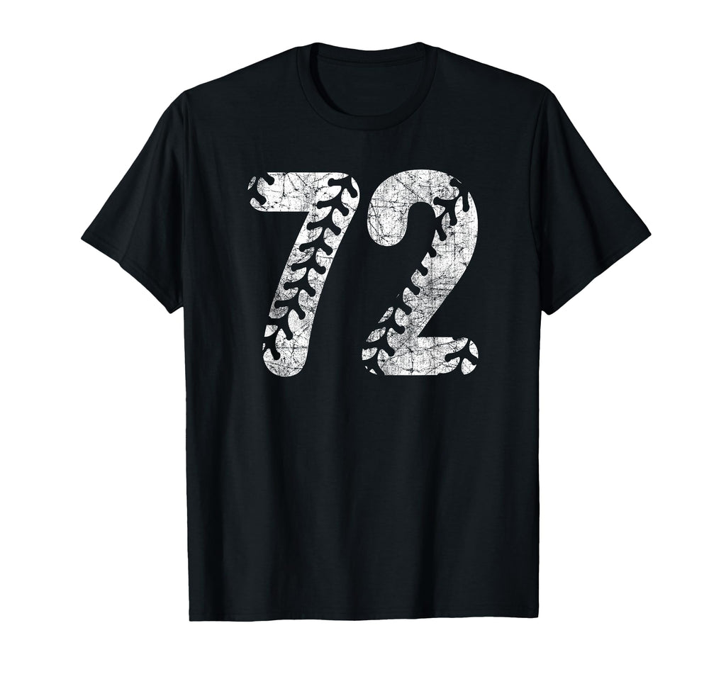 Baseball Softball Mom 72 Number 72 T-Shirt - Fun Novelty Design Unisex - T-Shirt, Sweatshirt, Hoodie
