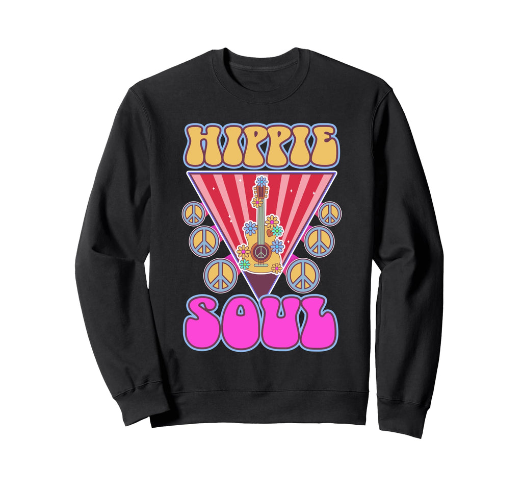 Groovy Hippie Music Peace Love Sweatshirt - Fun Novelty Design for Adults - T-Shirt, Sweatshirt, Hoodie
