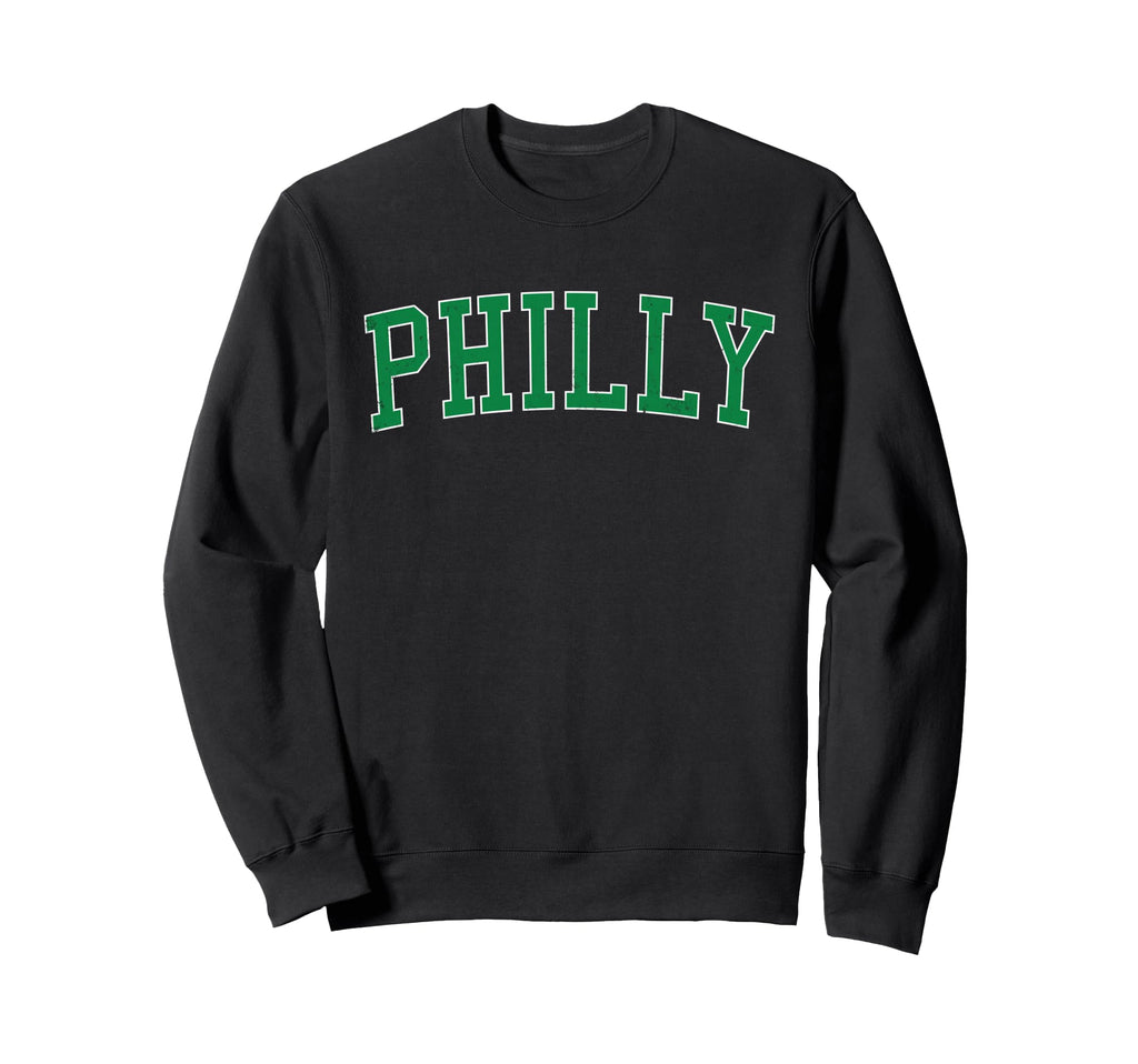 Philly Distressed Green Varsity Sweatshirt - Custom Art Print Unisex - T-Shirt, Sweatshirt, Hoodie