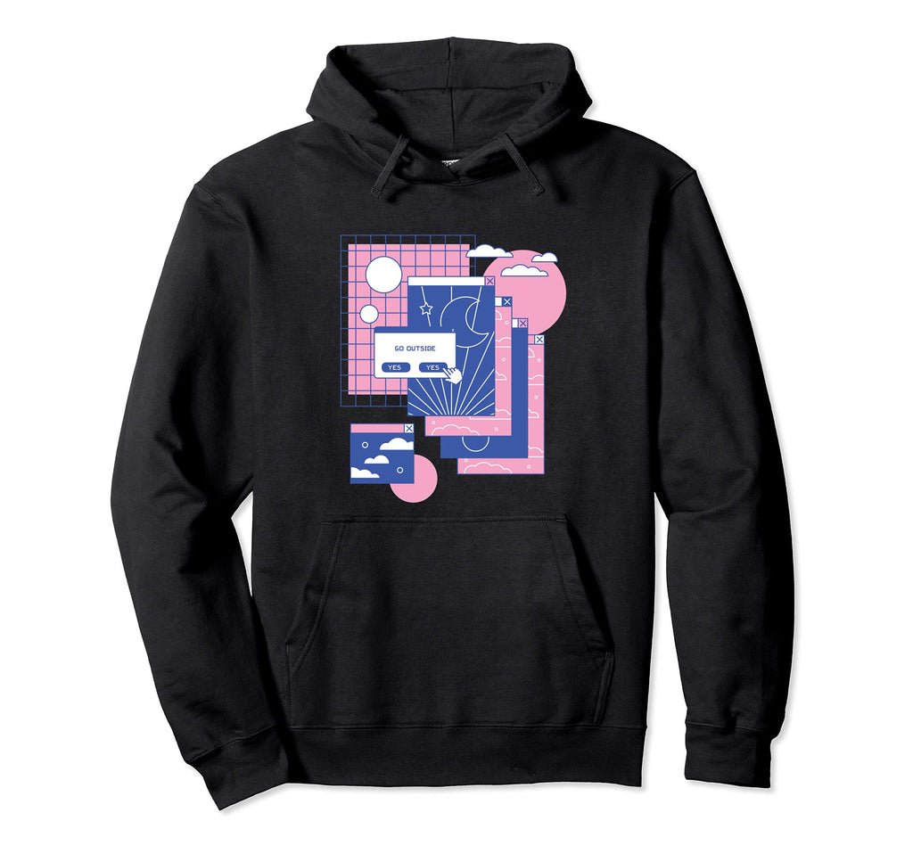 Vaporwave Aesthetic Grunge Kawaii Hoodie - Casual Everyday Wear for Adults - T-Shirt, Sweatshirt, Hoodie