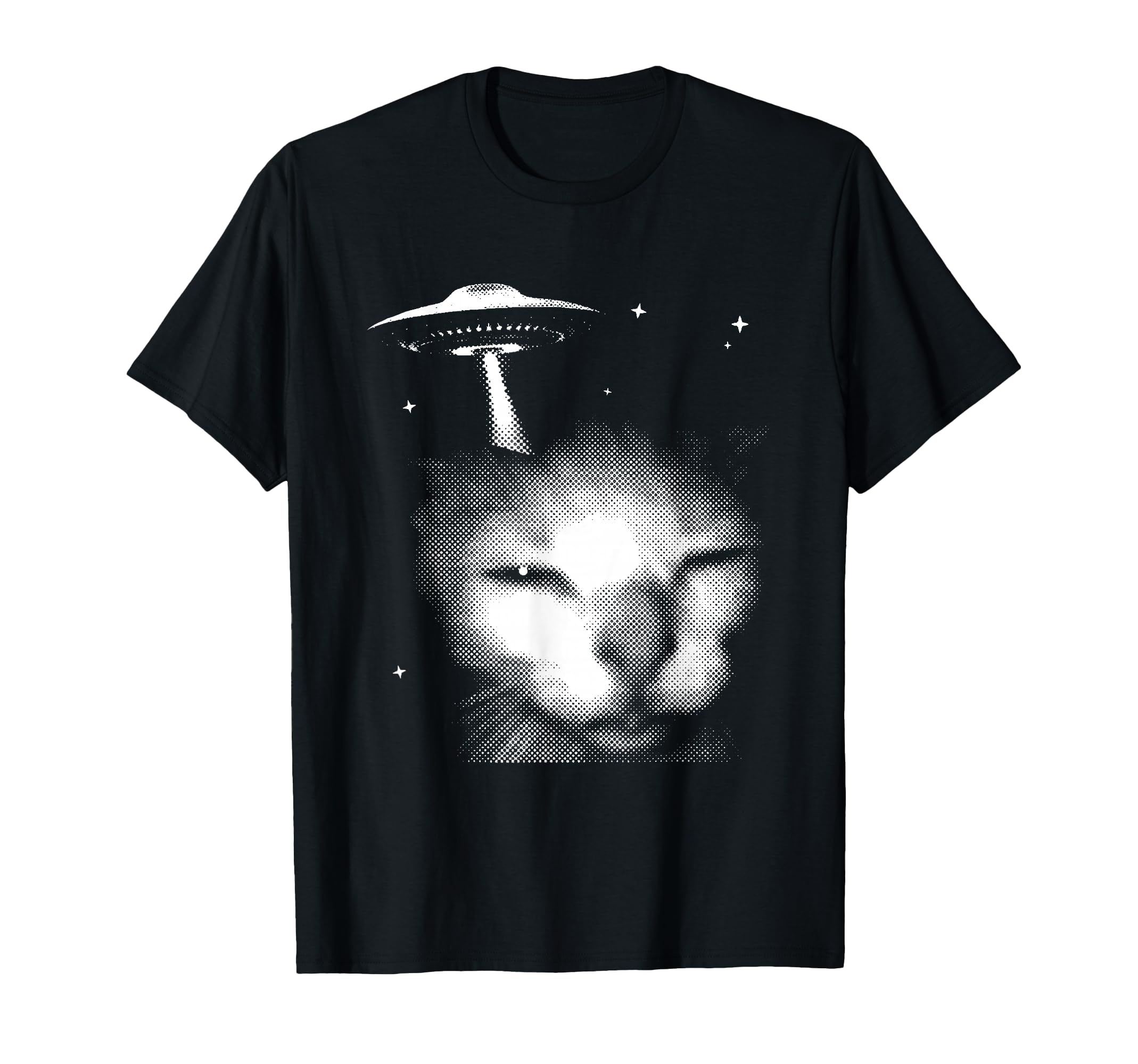 Y2K Alien Ufo Cat 90S Silly Cats Cat T-Shirt - Minimalist Print Men Women - T-Shirt, Sweatshirt, Hoodie