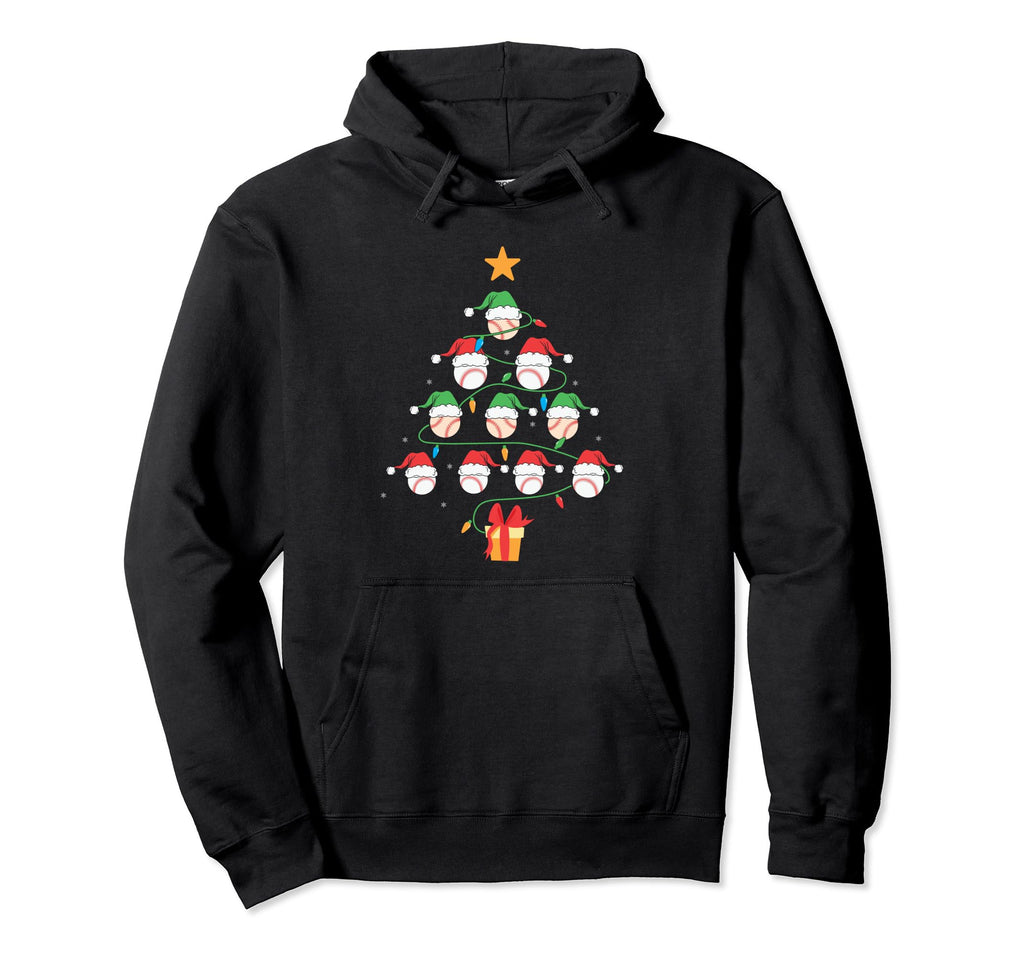 Baseball Pitcher Catcher Holiday Santa Hoodie - Streetwear Style Unisex - T-Shirt, Sweatshirt, Hoodie