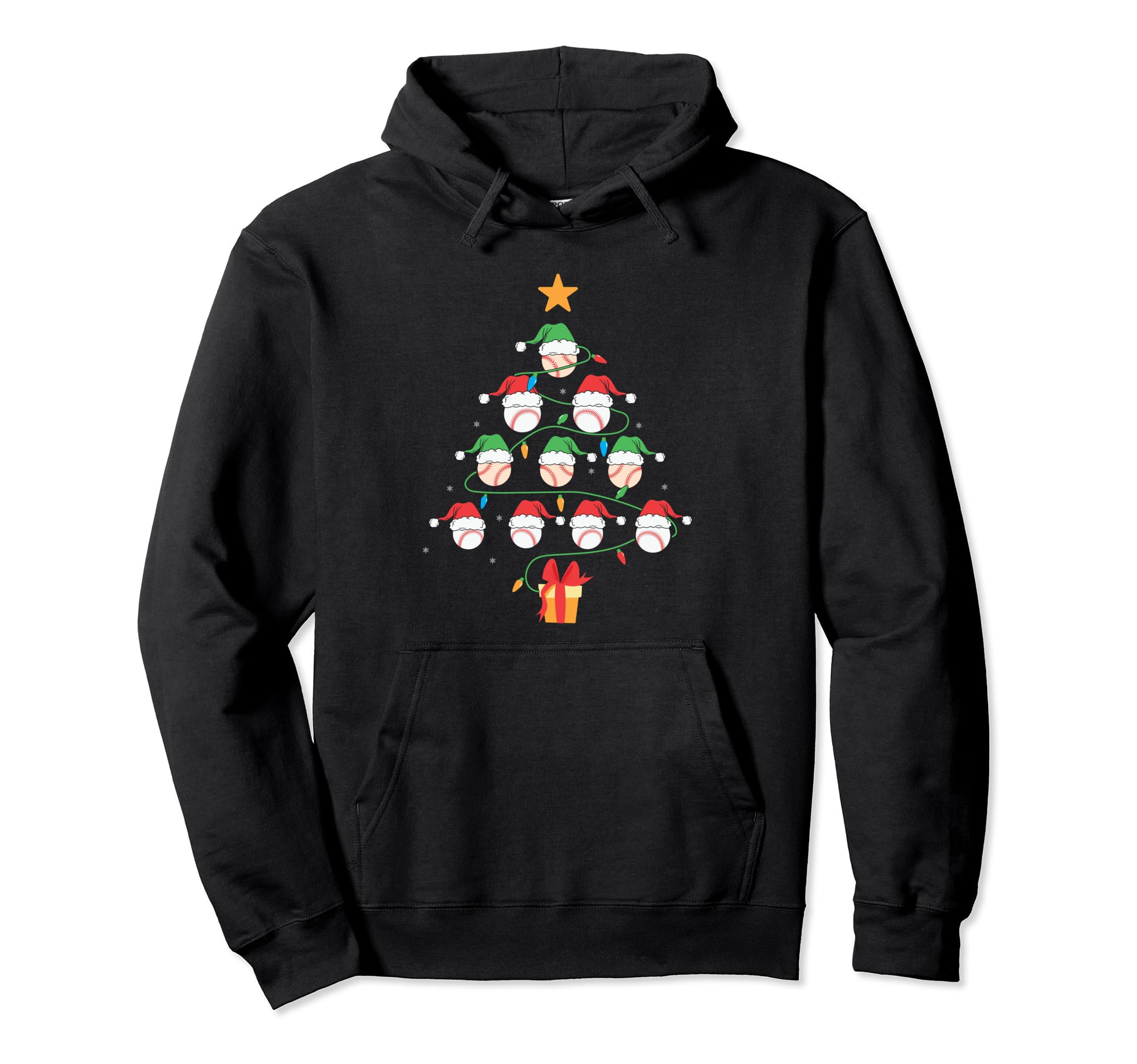 Baseball Pitcher Catcher Holiday Santa Hoodie - Streetwear Style Unisex - T-Shirt, Sweatshirt, Hoodie