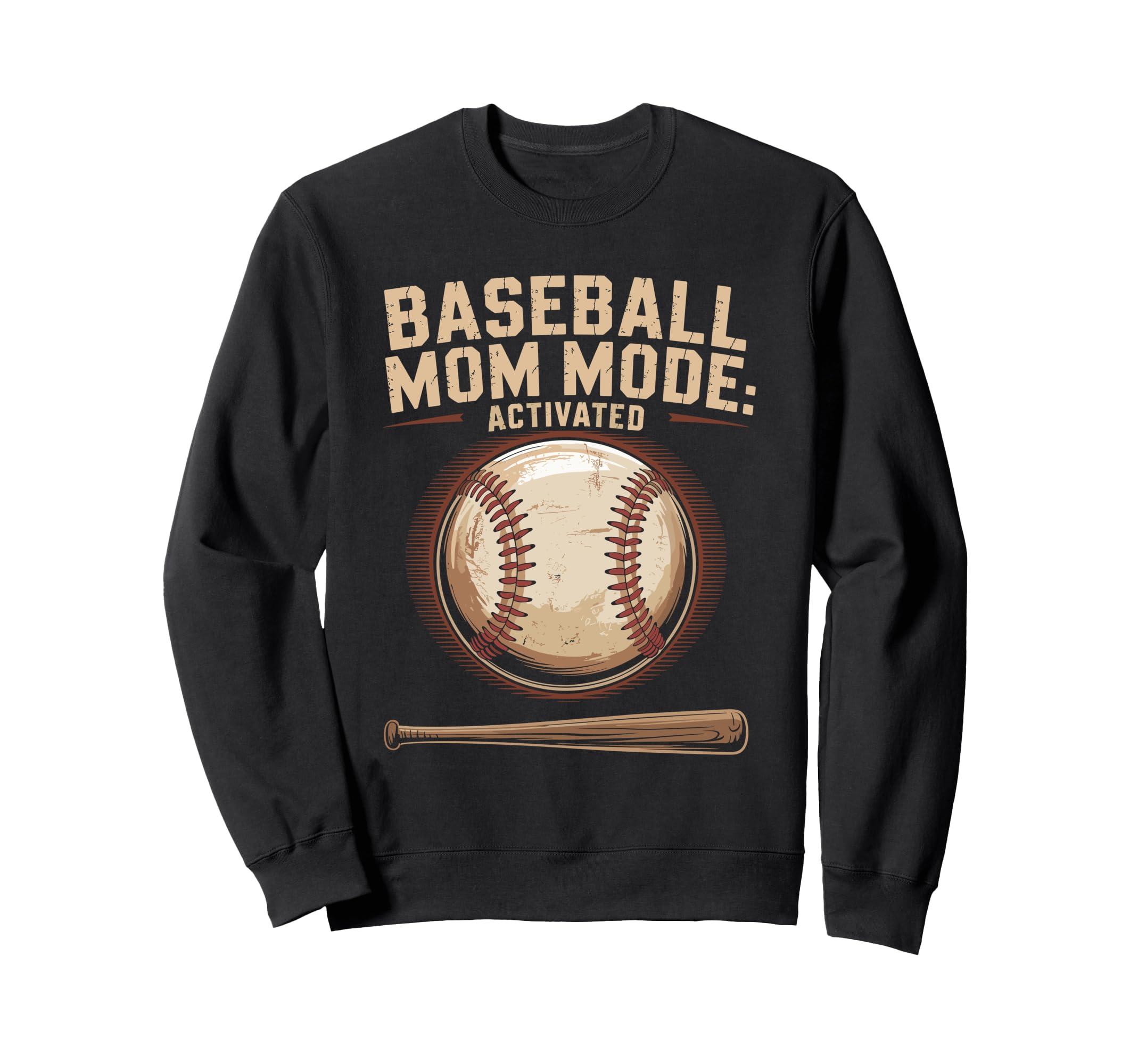 Baseball Mom Mode Activated Baseball Sweatshirt - Aesthetic Graphic Unisex - T-Shirt, Sweatshirt, Hoodie