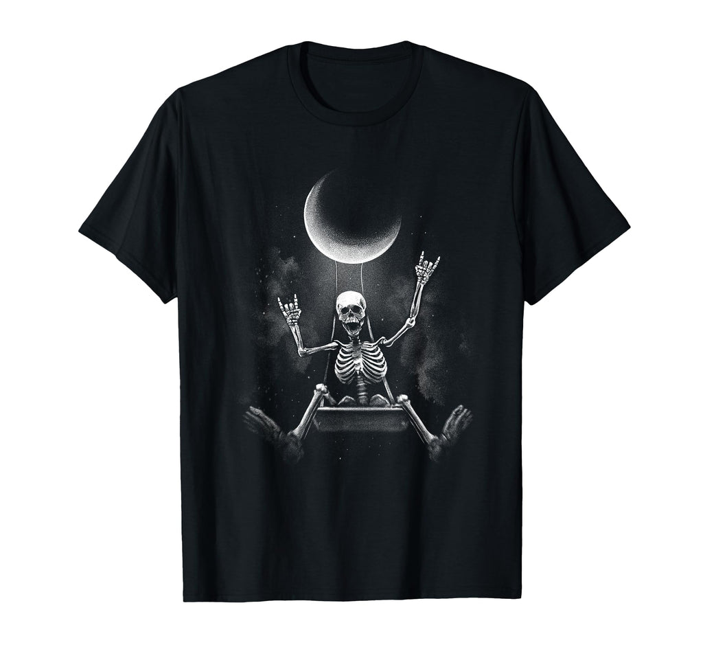 Swinging Skeleton Rocker Rock Under T-Shirt - Novelty Apparel Men Women - T-Shirt, Sweatshirt, Hoodie