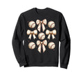 Baseball Mom Coquette Bow Baseball Sweatshirt - Trendy Graphic for Adults - T-Shirt, Sweatshirt, Hoodie