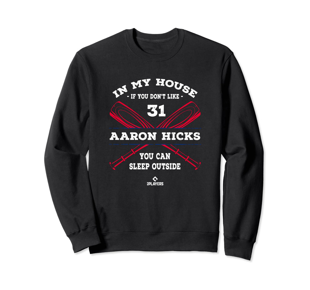 My House Aaron Hicks Baseball Sweatshirt - Minimalist Print Men Women - T-Shirt, Sweatshirt, Hoodie