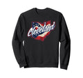 Cleveland Ohio Flag Overlay Sweatshirt - Trendy Graphic for Adults - T-Shirt, Sweatshirt, Hoodie