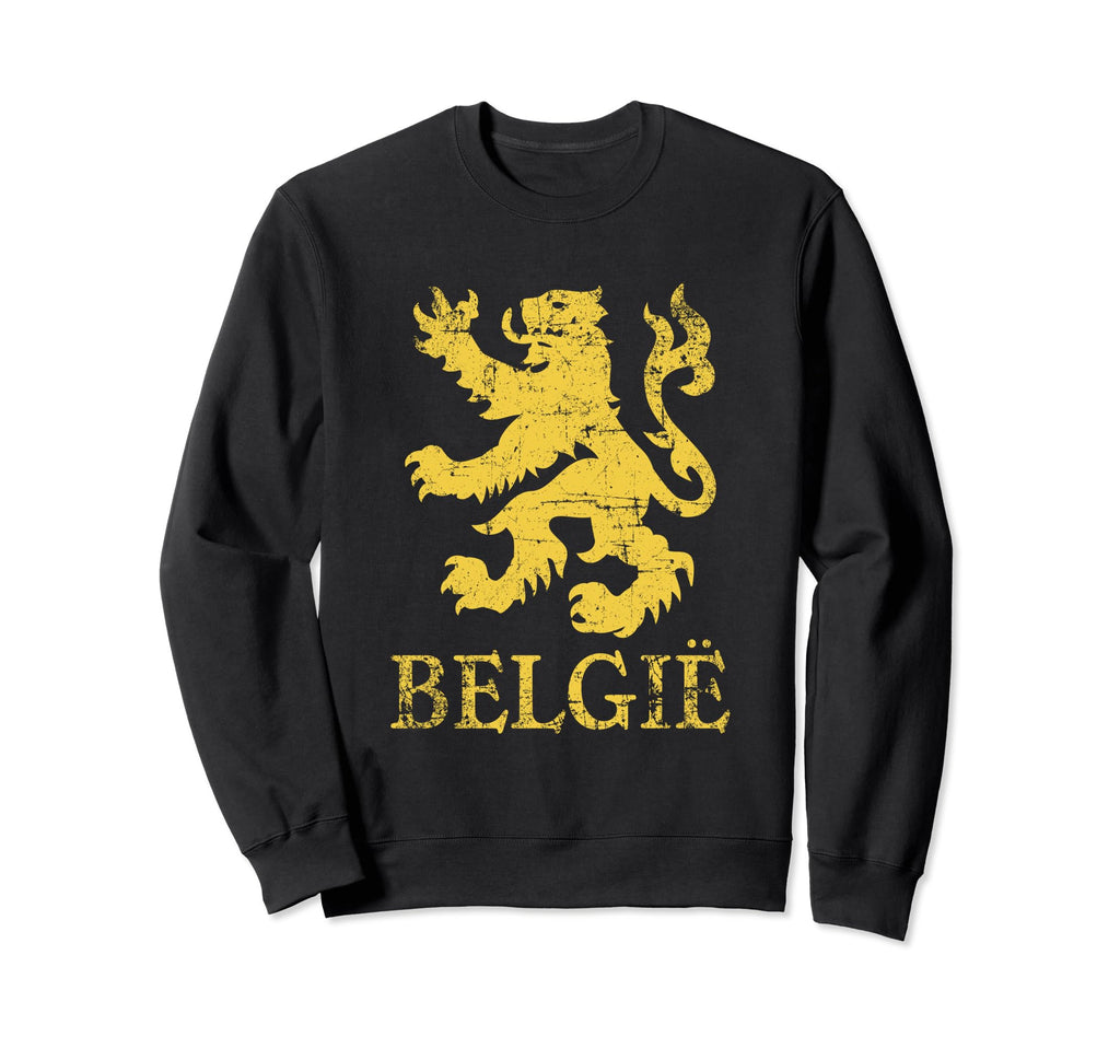 Belgie Belgium Lion Symbol Belgian Sweatshirt - Novelty Apparel Men Women - T-Shirt, Sweatshirt, Hoodie
