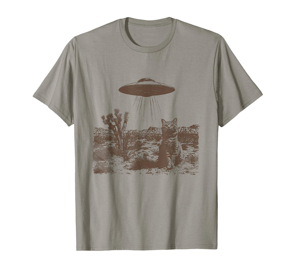 Ufo Cowboy Cat Wild West Kitten 90S T-Shirt - Novelty Apparel Unisex - T-Shirt, Sweatshirt, Hoodie