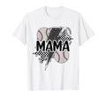 Mama Lightning Bolt Checkered Varsity T-Shirt - Minimalist Print Men Women - T-Shirt, Sweatshirt, Hoodie