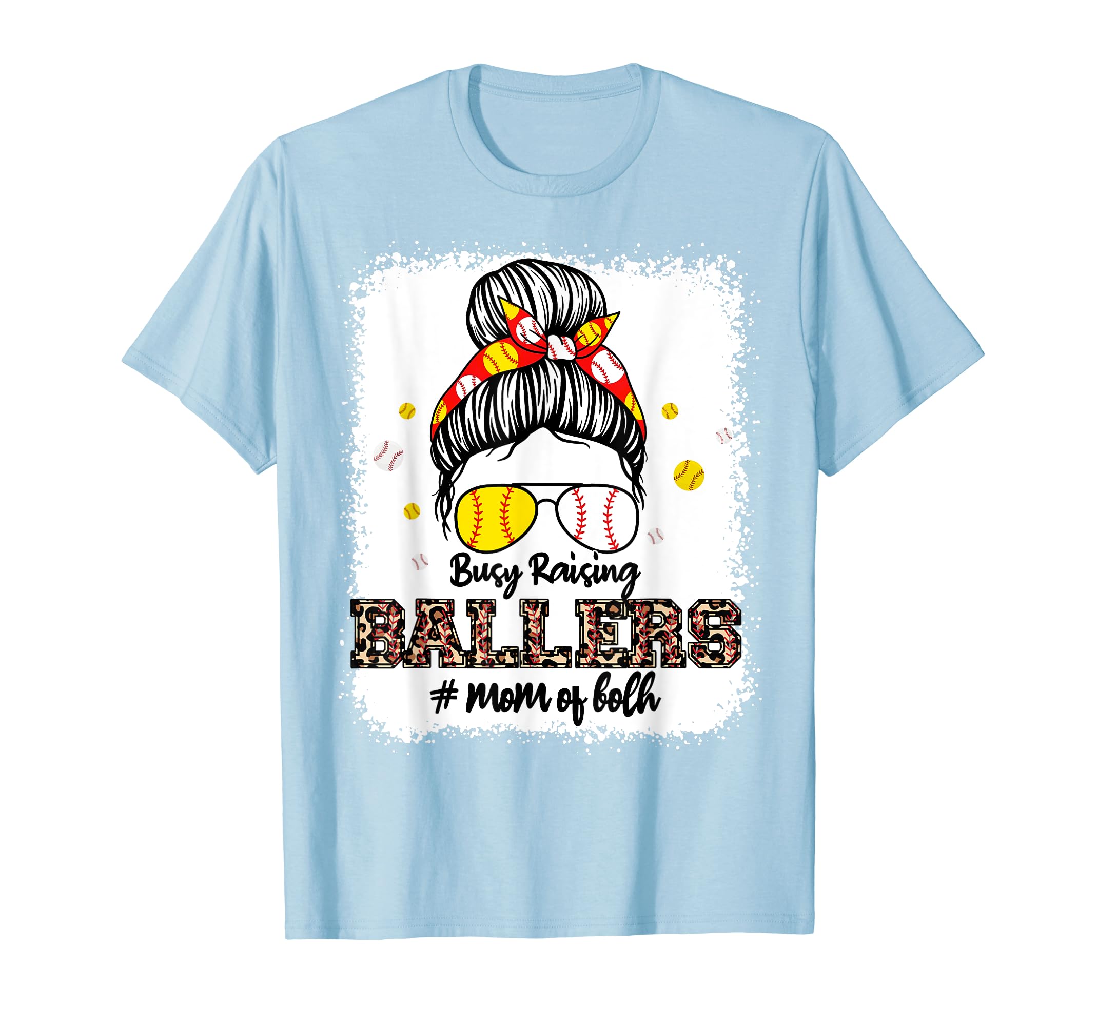 Softball Busy Raising Baller Baseball Mom T-Shirt - Unique Graphic Unisex - T-Shirt, Sweatshirt, Hoodie