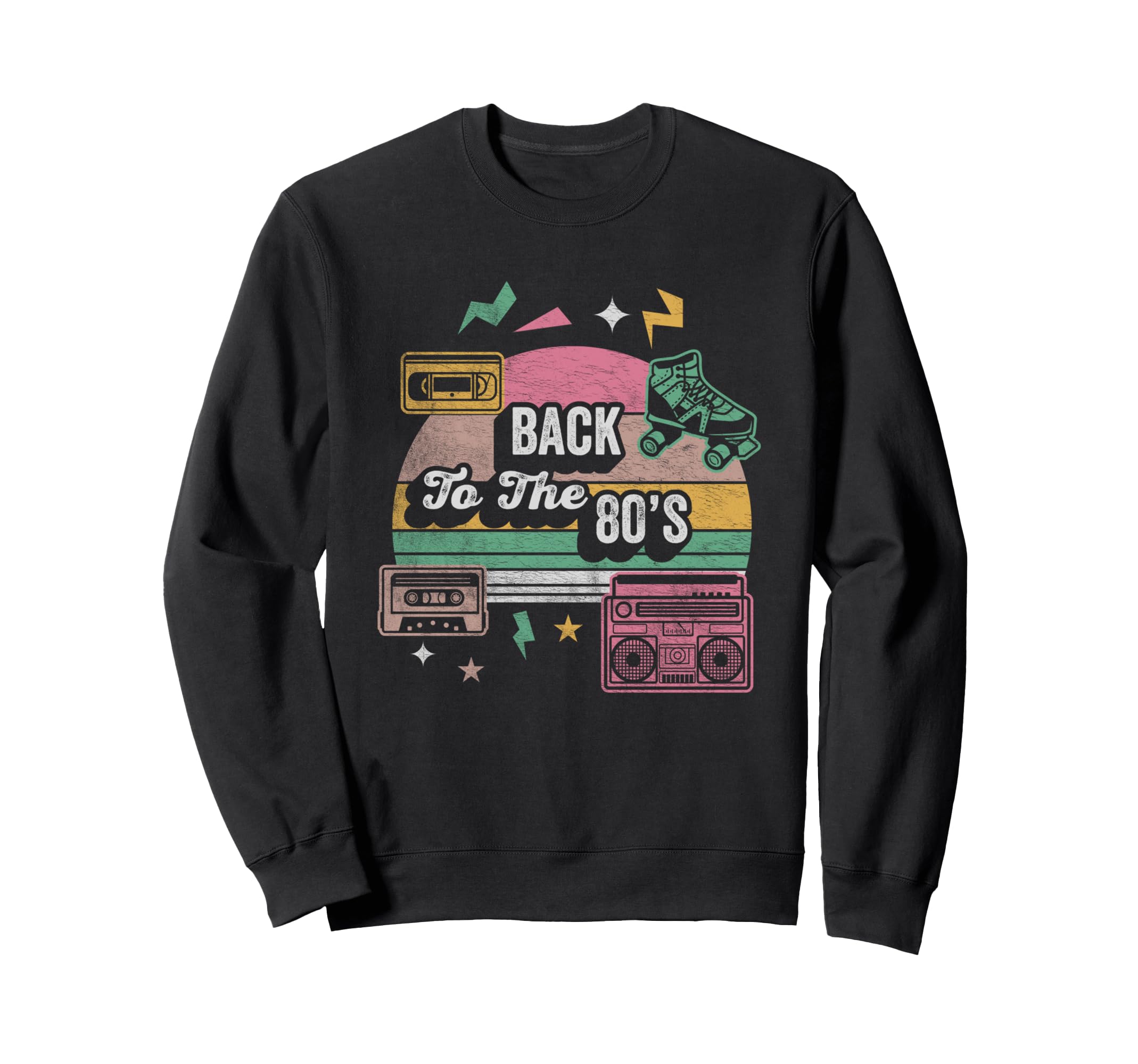 Back To 80S Cassette Roller Skates Sweatshirt - Trendy Graphic for Adults - T-Shirt, Sweatshirt, Hoodie