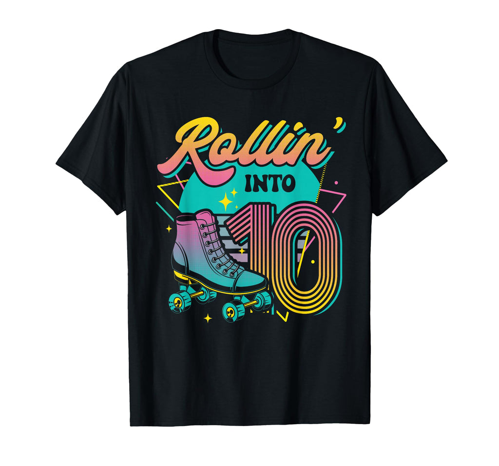 Roller Skate 10Th Birthday Party T-Shirt - Novelty Apparel for Adults - T-Shirt, Sweatshirt, Hoodie