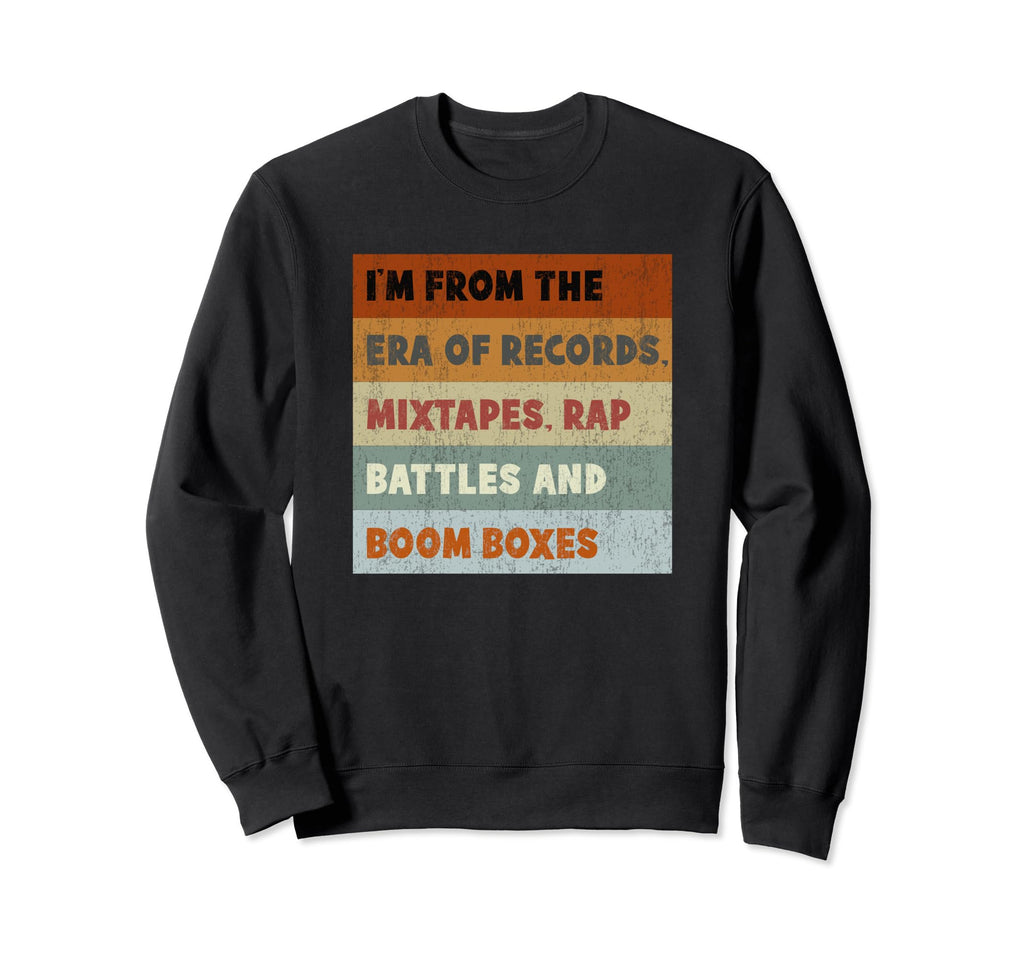 Old School 80S Hip Hop Mixtapes Rap Sweatshirt - Graphic Print Unisex - T-Shirt, Sweatshirt, Hoodie