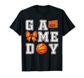 Basketball Coquette Bow Gameday Cheer T-Shirt - Graphic Print for Adults - T-Shirt, Sweatshirt, Hoodie