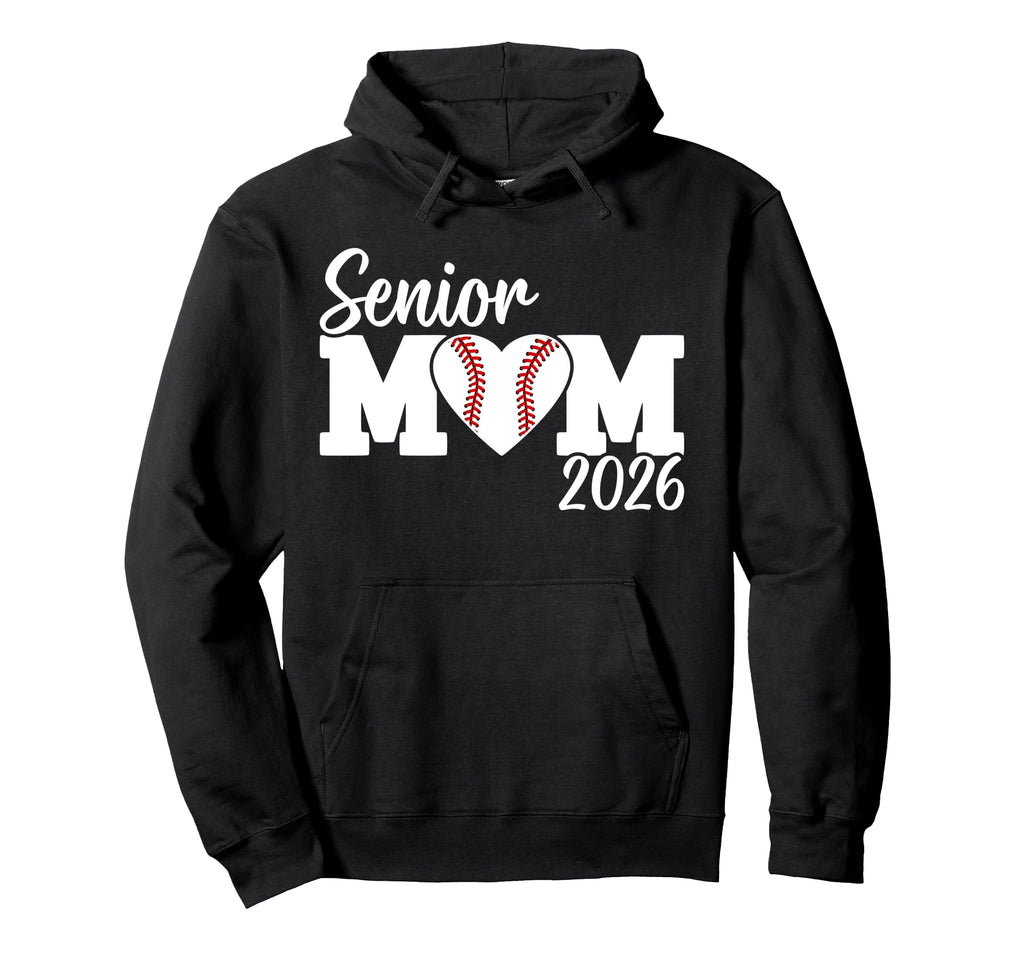 Baseball Senior Mom 2026 Baseball Hoodie - Casual Everyday Wear for Adults - T-Shirt, Sweatshirt, Hoodie