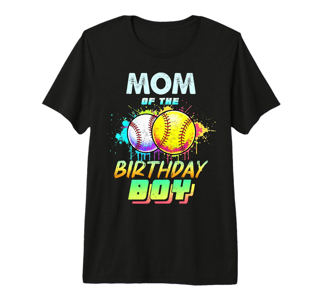 Mom Birthday Baseball Softball Colorful T-Shirt - Trendy Graphic Unisex - T-Shirt, Sweatshirt, Hoodie