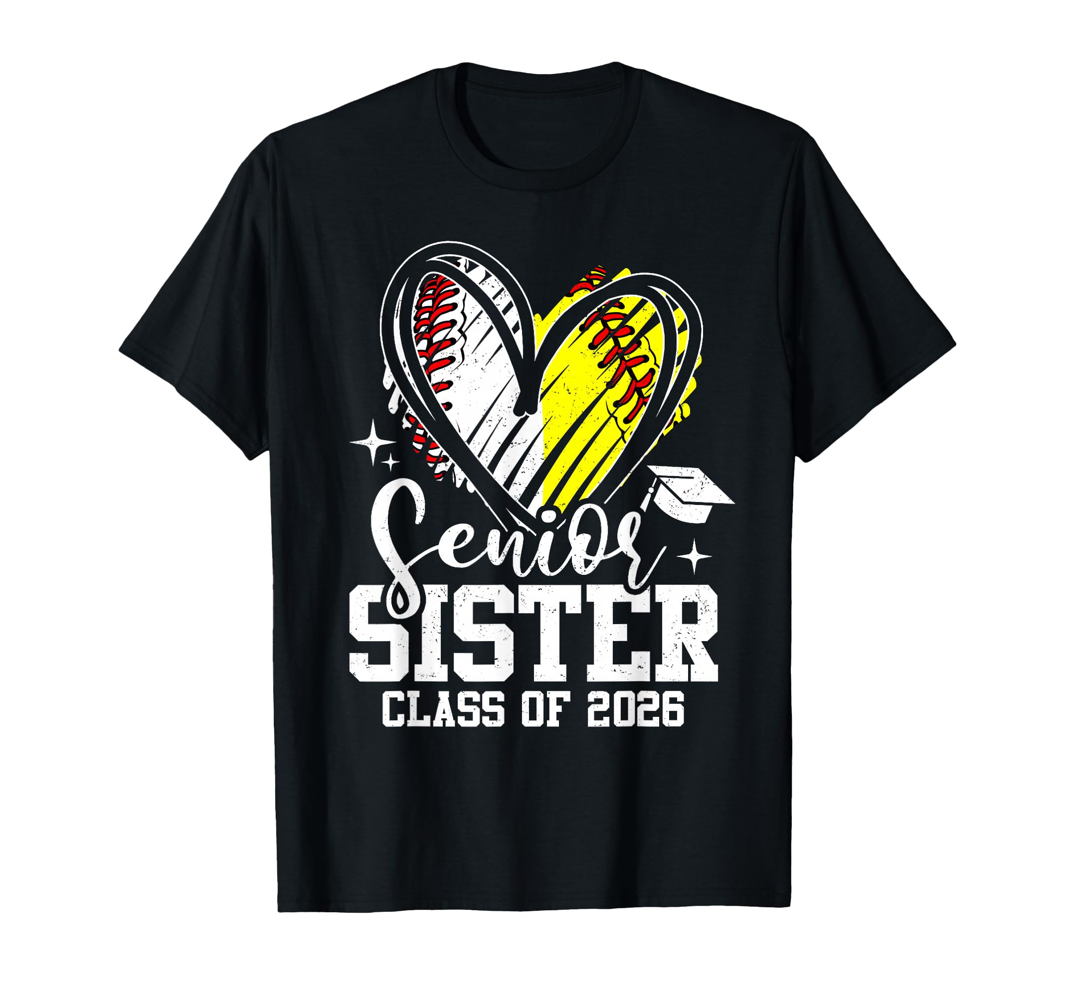 Senior Sister Class 2026 Baseball T-Shirt - Custom Art Print for Adults - T-Shirt, Sweatshirt, Hoodie