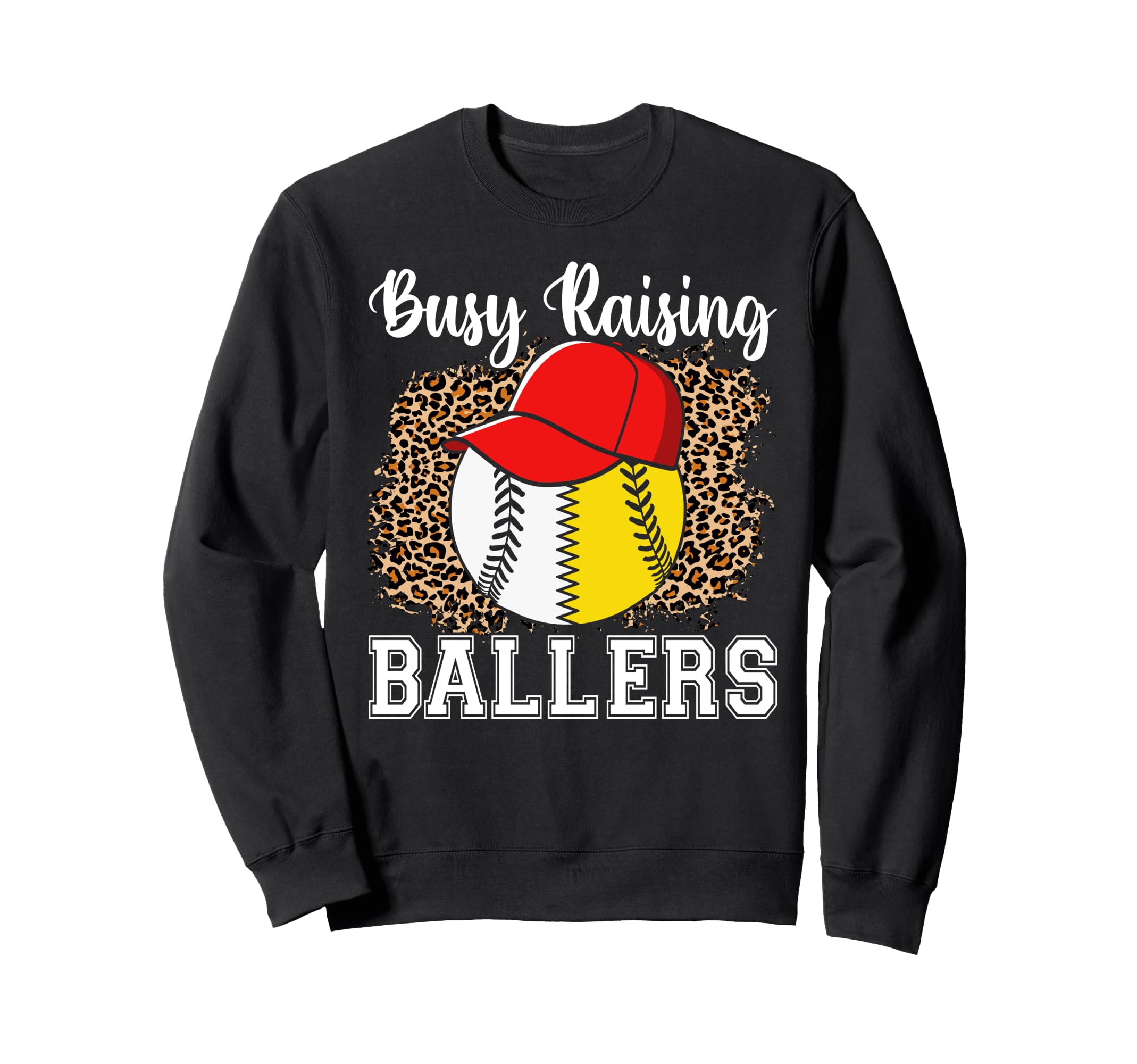 Busy Raising Ballers Softball Sweatshirt - Aesthetic Graphic for Adults - T-Shirt, Sweatshirt, Hoodie