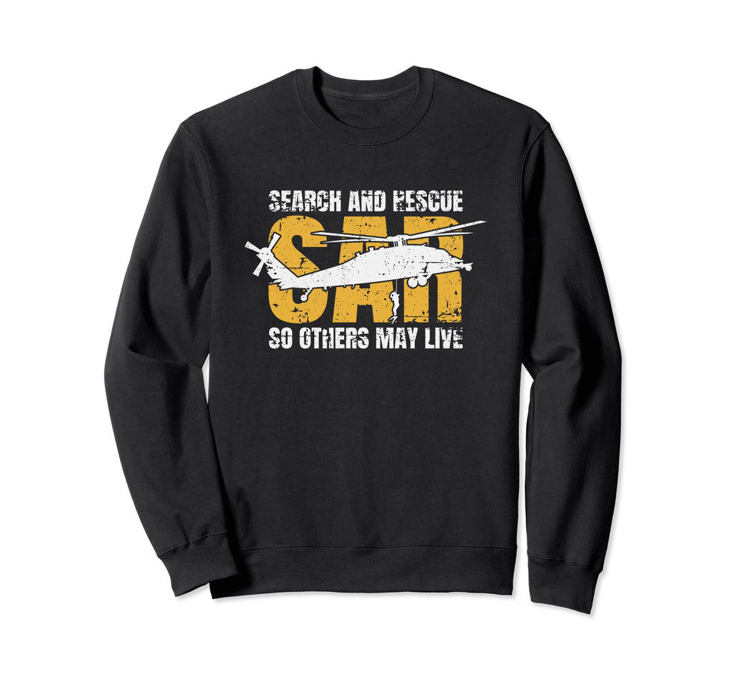 Search And Rescue Helicopter Sweatshirt - Fun Novelty Design for Adults - T-Shirt, Sweatshirt, Hoodie