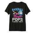 Baseball Or Bows Pops Loves You Gender T-Shirt - Trendy Graphic for Adults - T-Shirt, Sweatshirt, Hoodie