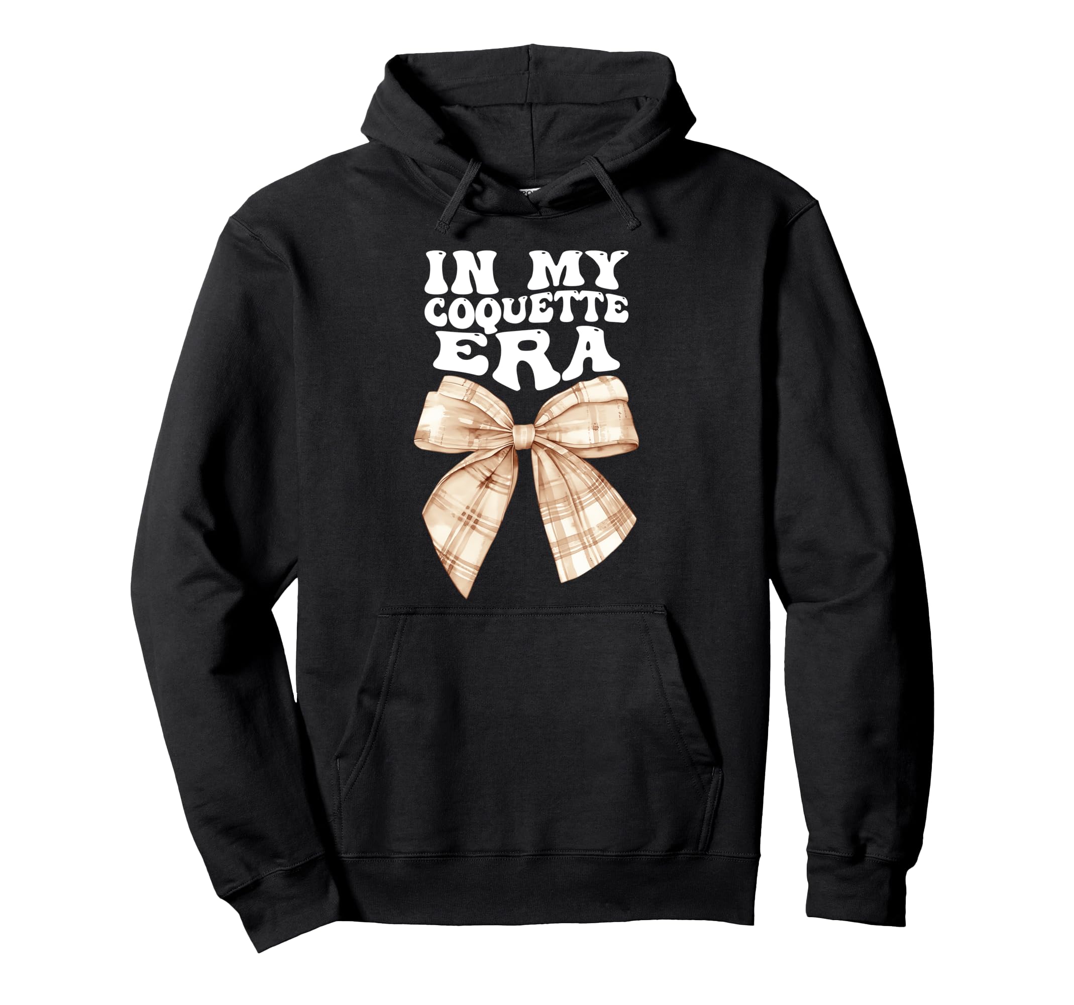 My Coquette Era Boho Plaid Pattern Bow Hoodie - Unique Graphic for Adults - T-Shirt, Sweatshirt, Hoodie