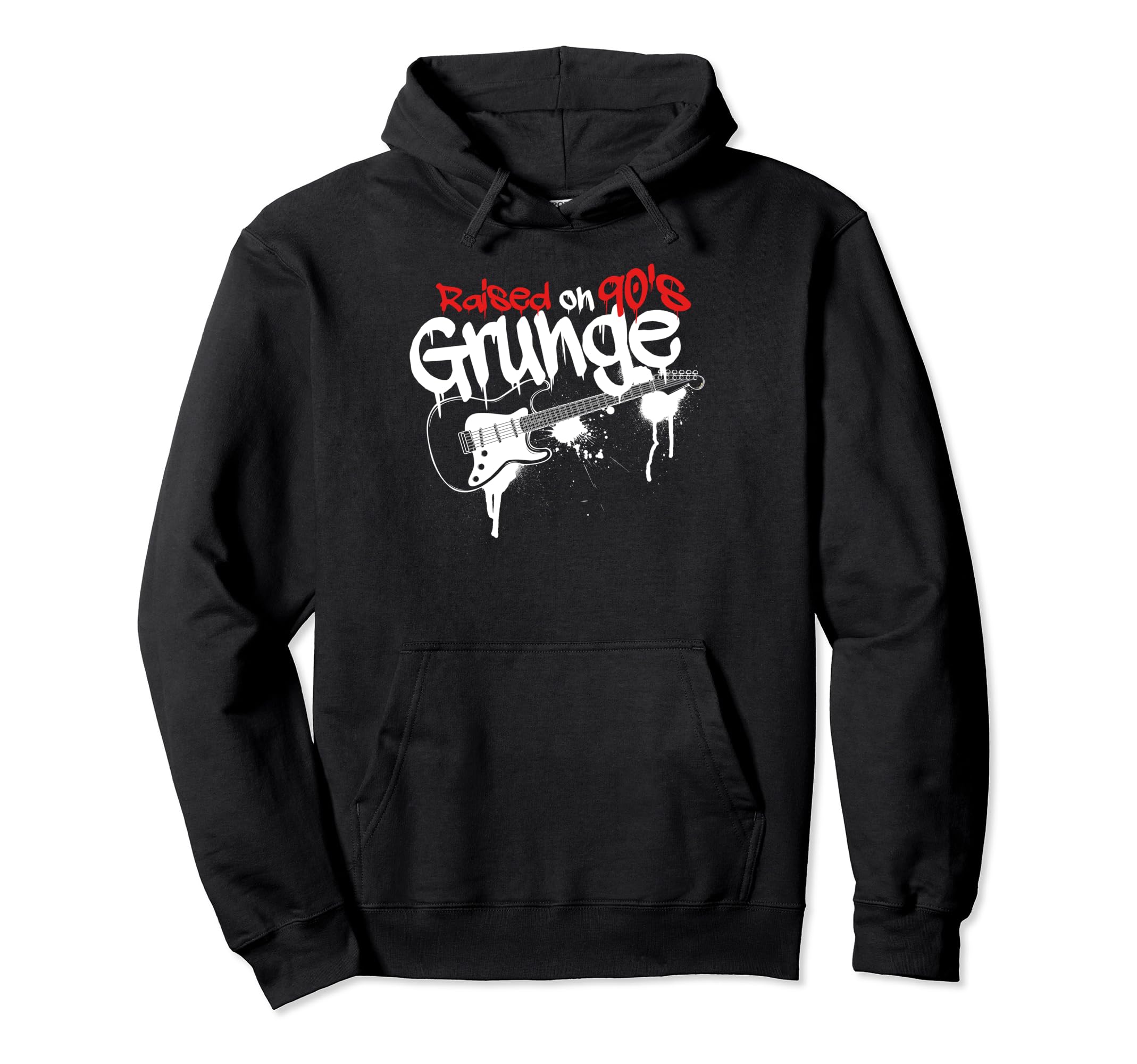 Raised 90S Grunge Rock Music Lover Hoodie - Minimalist Print Men Women - T-Shirt, Sweatshirt, Hoodie