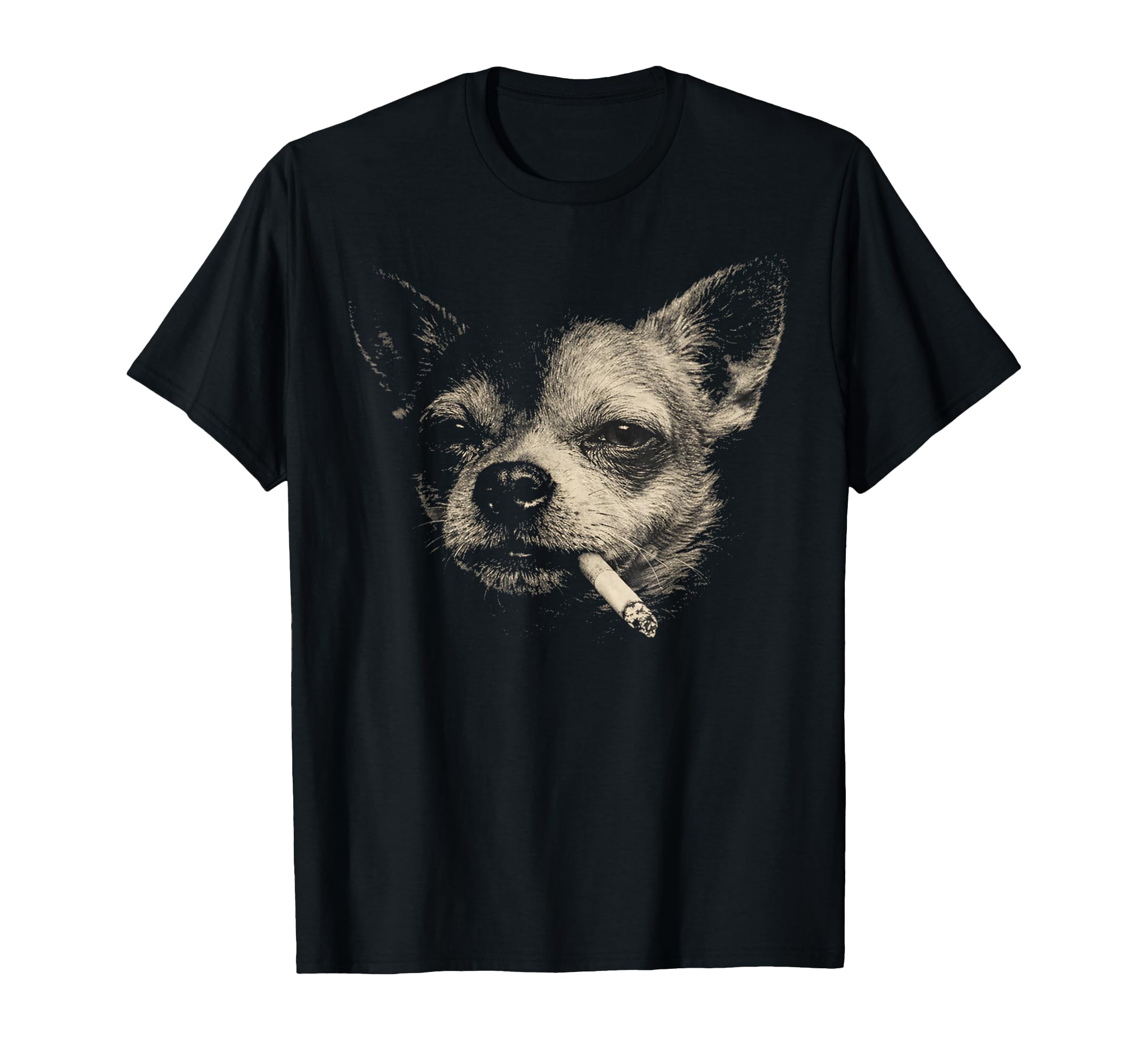 Funny Smoking Chihuahua Y2K Grunge Dog T-Shirt - Trendy Graphic Unisex - T-Shirt, Sweatshirt, Hoodie
