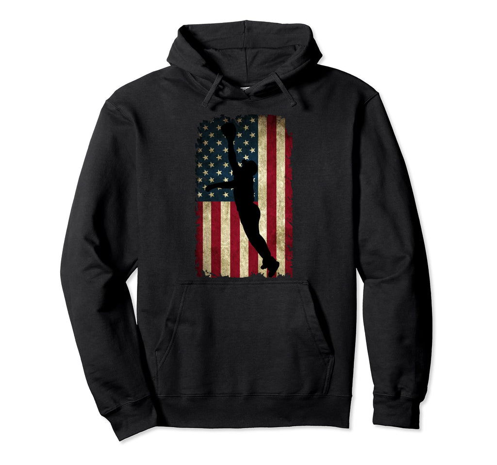 Outfielder Glove American Flag Hoodie - Aesthetic Graphic for Adults - T-Shirt, Sweatshirt, Hoodie