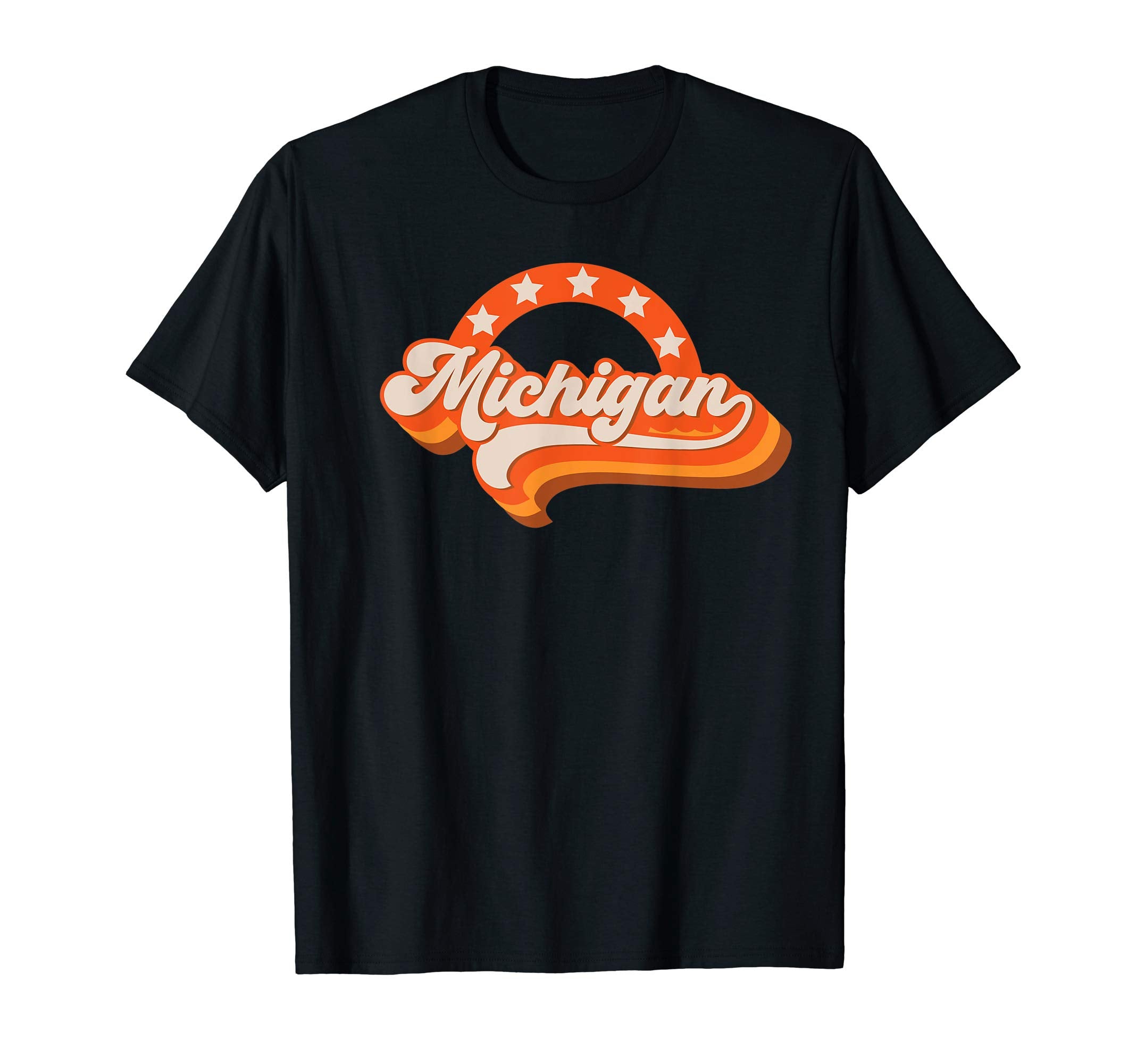 Michigan Home 70S Stars T-Shirt - Minimalist Print Men Women - T-Shirt, Sweatshirt, Hoodie