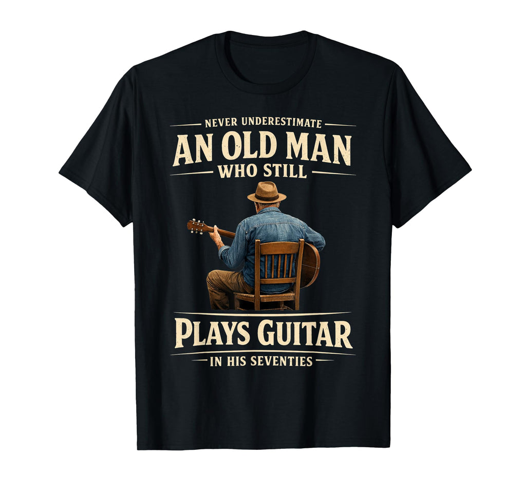 Mens 70Th Birthday Acoustic Guitar T-Shirt - Streetwear Style Men Women - T-Shirt, Sweatshirt, Hoodie
