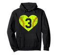 Fastpitch Softball 3 Jersey Number Hoodie - Custom Art Print for Adults - T-Shirt, Sweatshirt, Hoodie