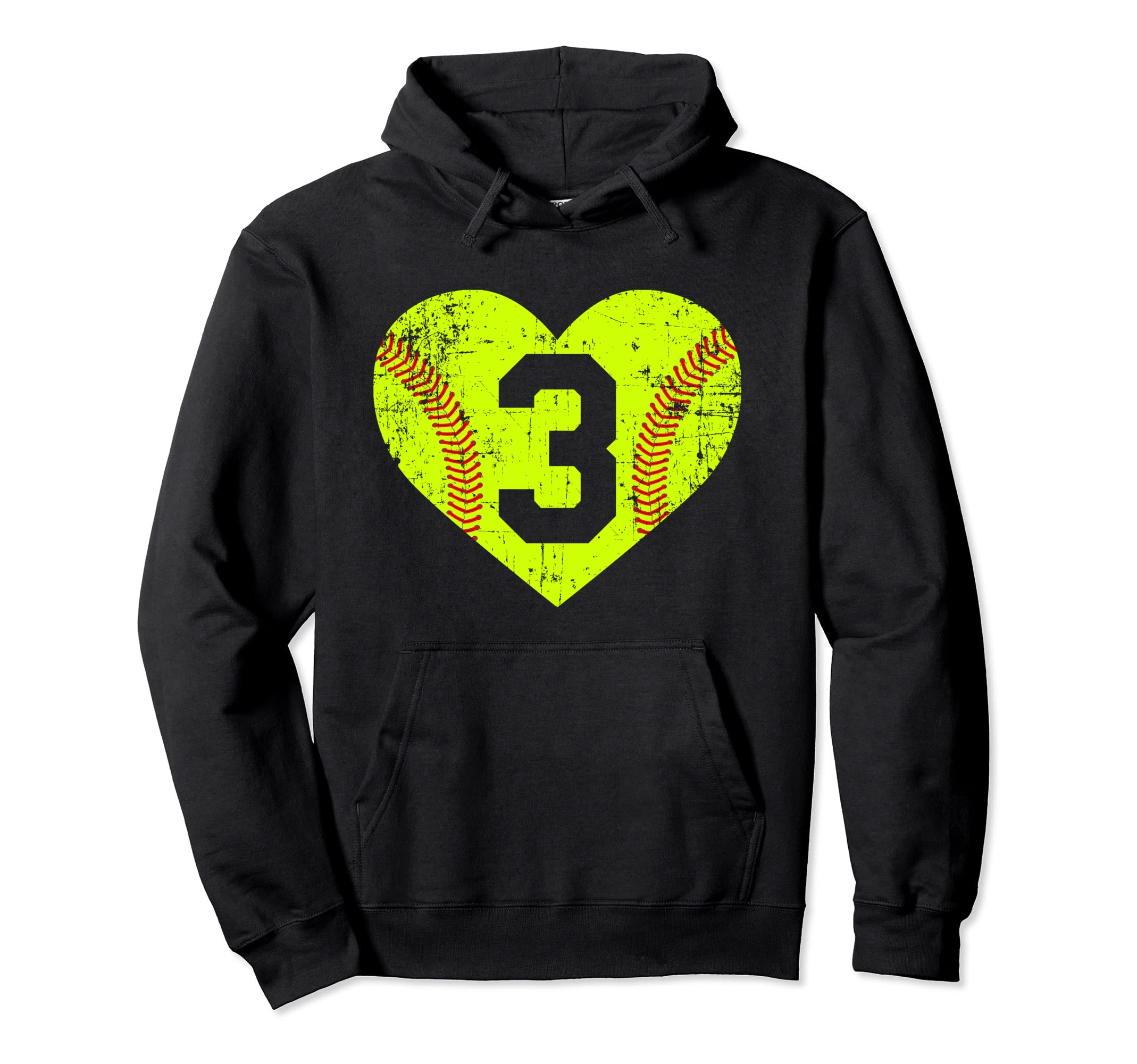 Fastpitch Softball 3 Jersey Number Hoodie - Custom Art Print for Adults - T-Shirt, Sweatshirt, Hoodie