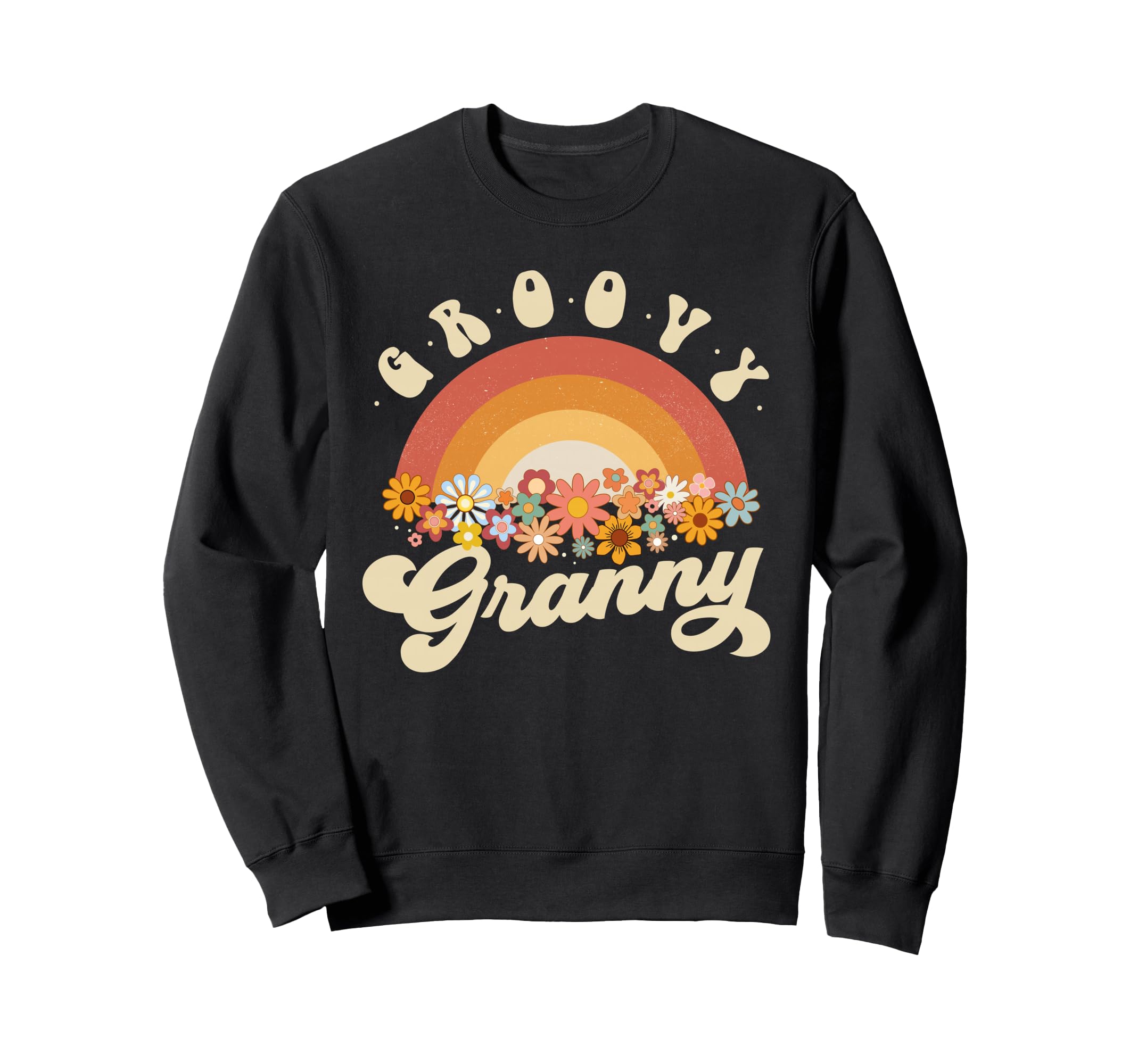Groovy Granny Rainbow Colorful Sweatshirt - Trendy Graphic for Adults - T-Shirt, Sweatshirt, Hoodie