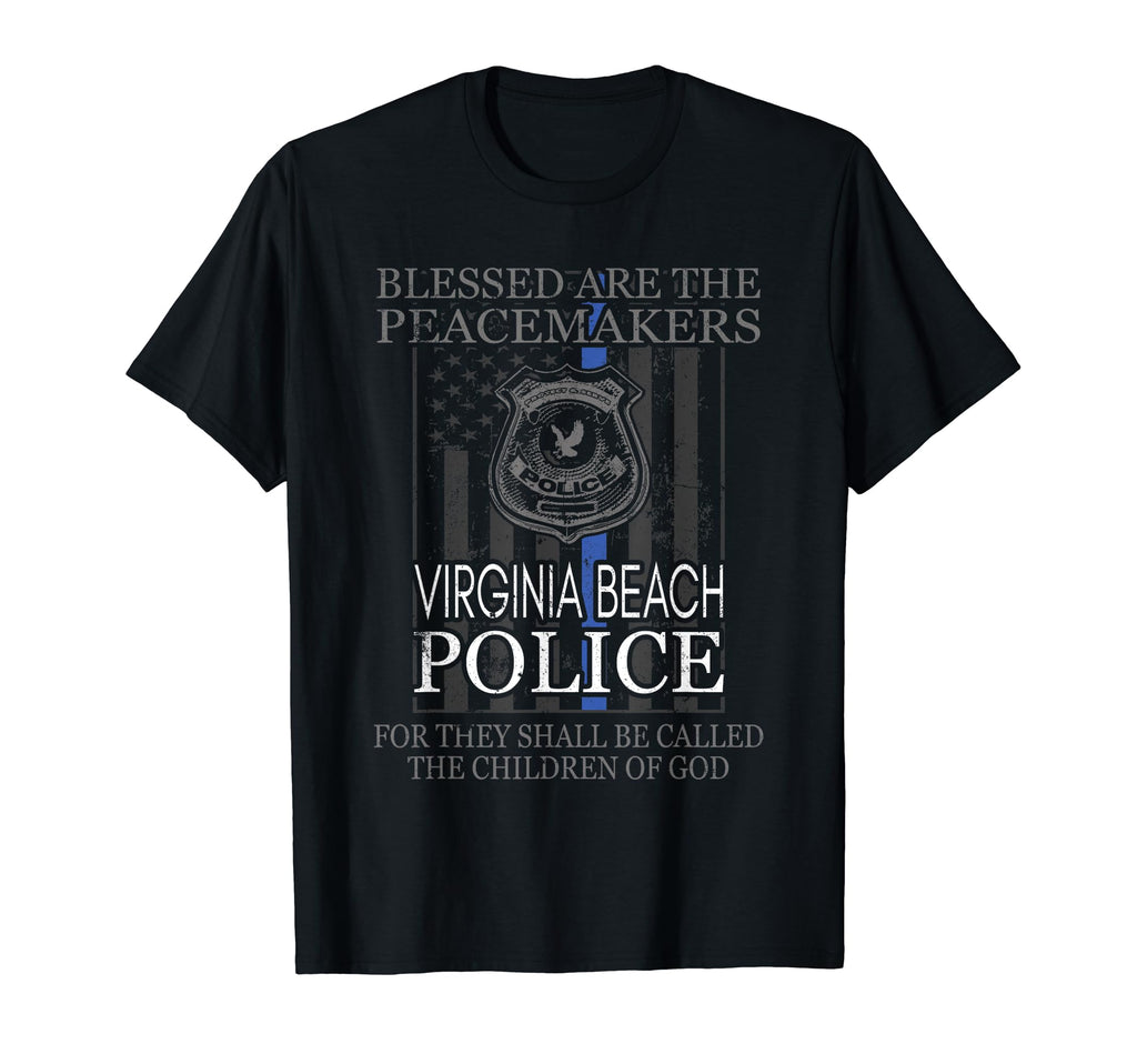 Virginia Beach Police Support Blessed Hoodie - Minimalist Print Men Women - T-Shirt, Sweatshirt, Hoodie