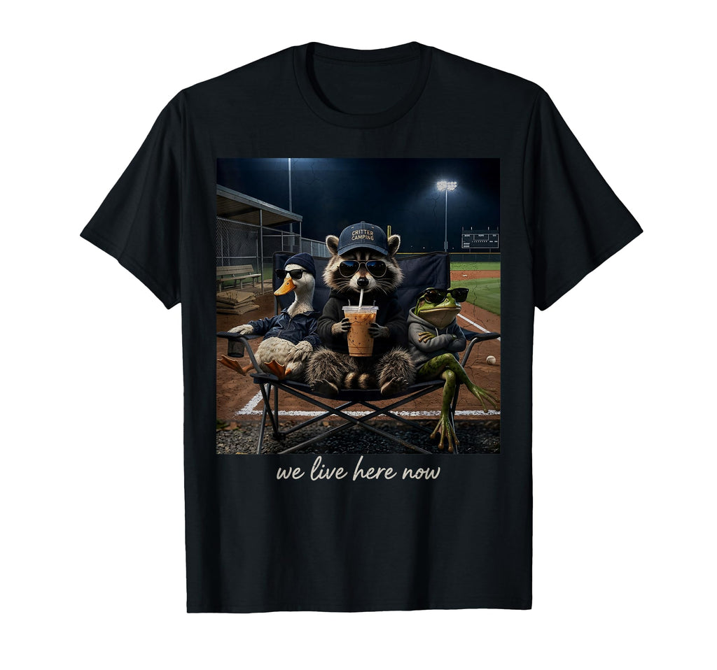 Funny Goose Raccoon Frog Baseball T-Shirt - Minimalist Print for Adults - T-Shirt, Sweatshirt, Hoodie