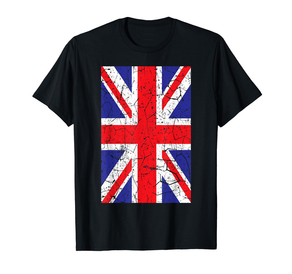 United Kingdom Union Jack Distressed Flag T-Shirt - Graphic Print Men Women - T-Shirt, Sweatshirt, Hoodie