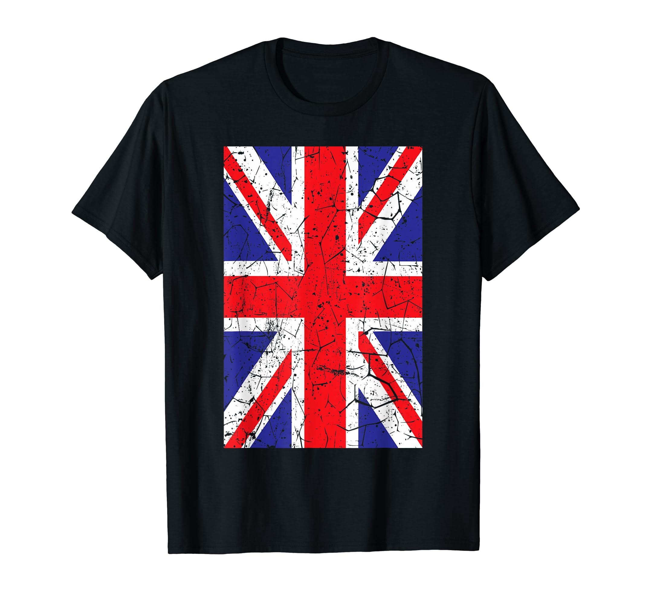 United Kingdom Union Jack Distressed Flag T-Shirt - Graphic Print Men Women - T-Shirt, Sweatshirt, Hoodie